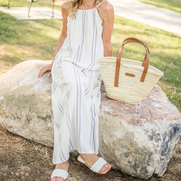 Women’s Sleeveless Linen Maxi Dress ~ A New Day L - Picture 4 of 5